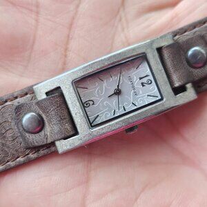 Tokyo Bay Ladies Wristwatch Brown Genuine Leather Strap Quartz Analog Watch